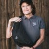 Polo-Shirt Frauen edel bestickt mit der Friedenstaube